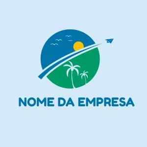 Logo para Agência de Turismo com Praia para Editar Online