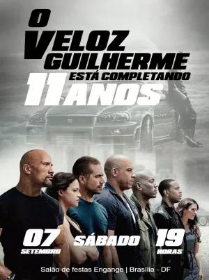 Convite Aniversário Velozes e Furiosos com Carros para Editar