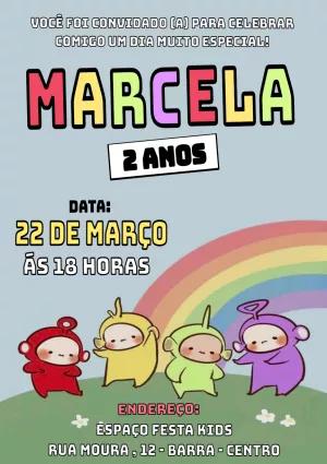 Convite de Aniversário Teletubbies Editável Online