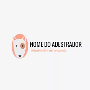 Logo Adestrador de Cães com Cachorro Ilustrado para Editar