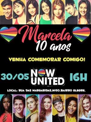 Convite de Aniversário Now United para Editar Online