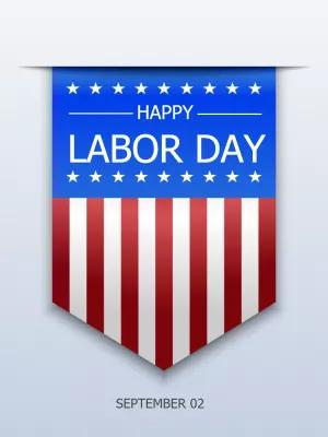 Editable Labor Day Post with US Flag Design to Customize Online