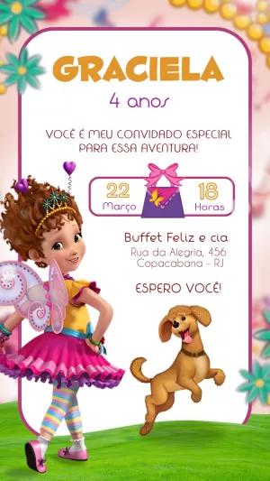 Convite Aniversário Fancy Nancy para Editar Online
