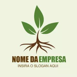 Logo Natureza com Planta e Raiz para Editar Online