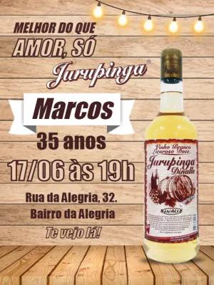 Convite Aniversário Adulto Tema Jurupinga Editável Online