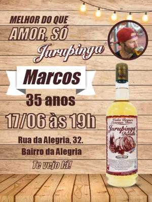 Convite de Aniversário Jurupinga com Foto para Editar Online