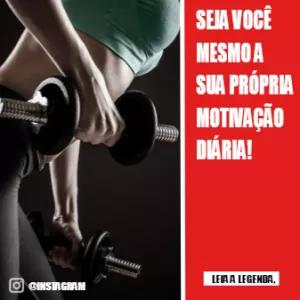 Post para Academia com Frase Motivacional para Editar Online