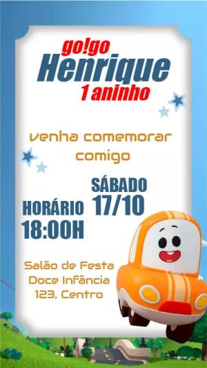 Convite de Aniversário Cory Carson para Editar Online