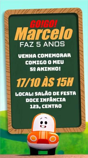 Convite Aniversário Cory Carson para Editar Online