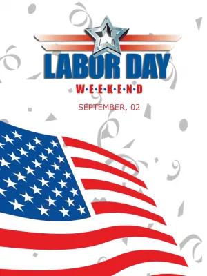 Editable Labor Day Weekend Post with Patriotic Design
