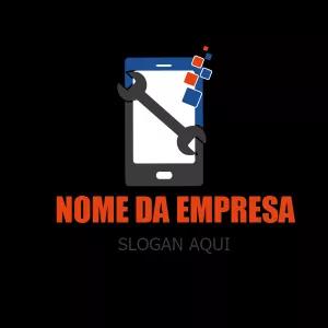 Logo Manutenção de Celular com Ferramenta para Editar Online