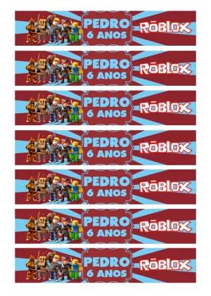 Rótulo de Garrafa Roblox para Editar e Imprimir