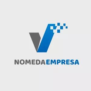 Logo Profissional com a Letra V Digital para Editar Online