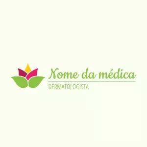 Logo Dermatologista Flor de Lótus para Editar Online