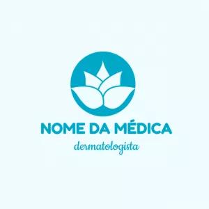 Logo para Dermatologista com Flor de Lótus para Editar Online