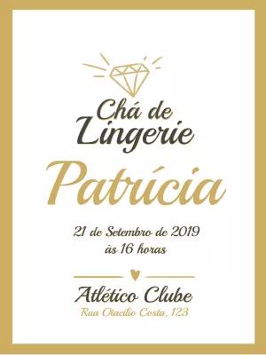 Convite Chá de Lingerie Elegante para Editar Online