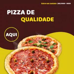 Modelo de Post para Pizzaria: Crie e Edite sua Arte Online