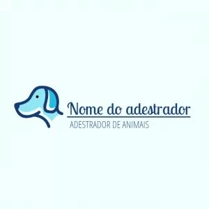 Logo Adestrador de Cães com Cachorro para Editar Online