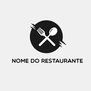 Logo para Restaurante com Talheres para Editar Online