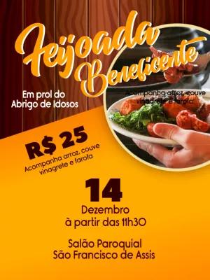 Convite para Feijoada: Crie seu Modelo Editável Online