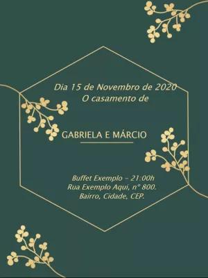 Convite de Casamento Floral Minimalista Editável Online