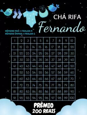 Rifa Chá de Bebê Menino Varal de Roupas para Editar Online