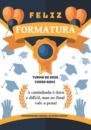 Cartão de Formatura Editável Online para Celebrar