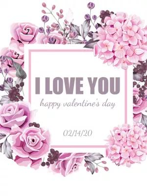 Valentine's Day Floral Post Template to Edit Online