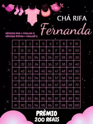 Chá Rifa Menina com Tema Varal de Roupas para Editar