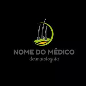 Logo para Dermatologista com Ícone de Cabelo para Editar