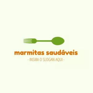 Logo para Marmitaria Saudável para Editar e Baixar