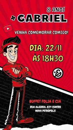 Convite de Aniversário Enaldinho para Editar Online e Imprimir