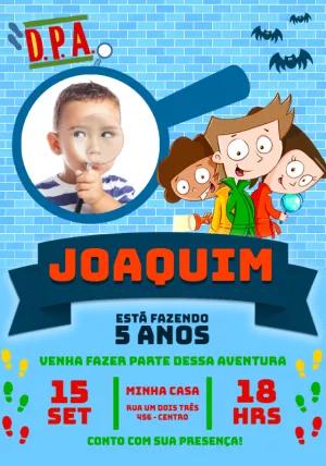 Convite Aniversário D.P.A. com Foto para Editar e Imprimir