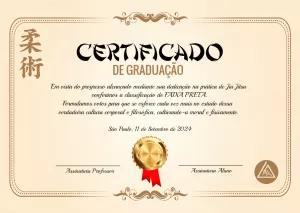 Certificado de Artes Marciais e Jiu Jitsu para Editar Online