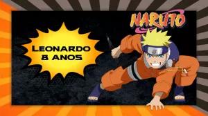 Painel de TV Aniversário Naruto para Editar Online e Imprimir