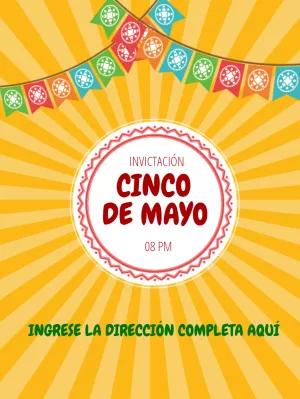Invitación de Cinco de Mayo con Banderines para Editar Online