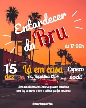 Convite de Aniversário Tardezinha com Foto para Editar Online