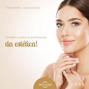 Post Editável para o Dia da Esteticista | Crie Online