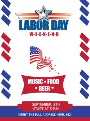 Editable Labor Day Weekend Invitation to Customize Online