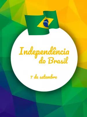 Arte Independência do Brasil com Bandeira para Editar Online