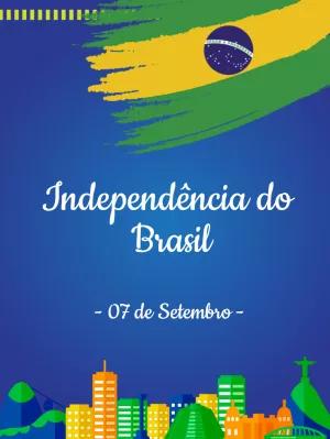 Post Patriótico Independência do Brasil Editável Online