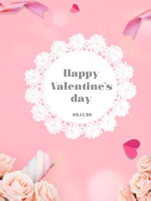 Romantic Valentine's Day Post with Roses to Edit Online