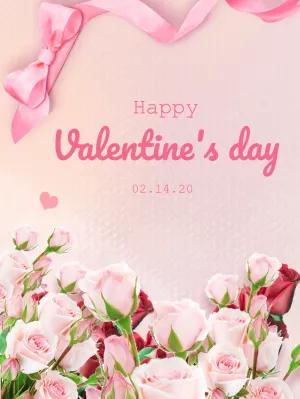 Valentine's Day Invitation with Roses to Edit Online