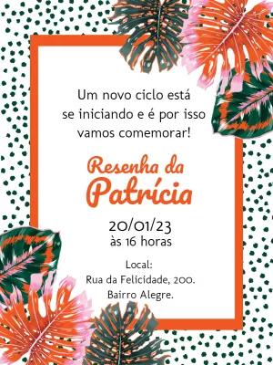Convite de Aniversário Resenha Tropical para Editar Online