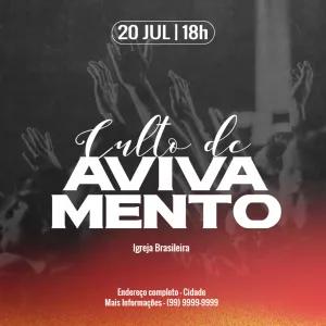 Arte para Culto de Avivamento para Editar Online
