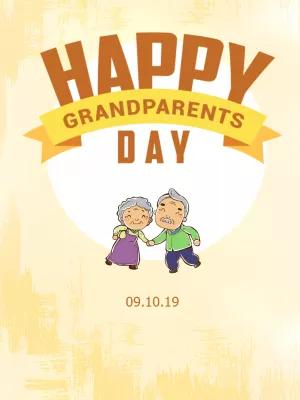 Grandparents Day Card with Cute Couple to Edit Online