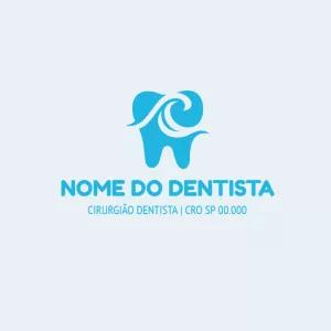Logotipo Editável para Dentista com Símbolo de Onda para Criar