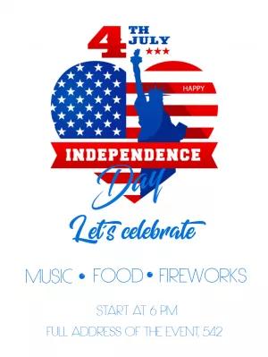 4th of July Independence Day Invitation to Edit Online