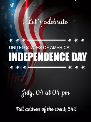 Patriotic 4th of July Invitation Template to Edit Online
