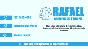 Cartão de Visita Quiropraxia e Fisioterapia para Editar Online